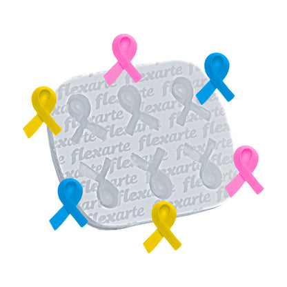 Molde de  Silicone 980 - Sexteto de Outubro Rosa / Novembro Azul 1,5cm