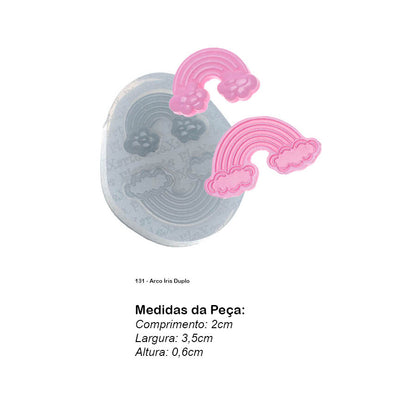 Molde de  Silicone 131 - Arco Íris Duplo