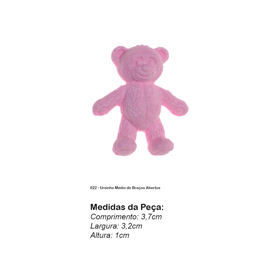 Molde de  Silicone 622 - Ursinho Médio de Braços Abertos