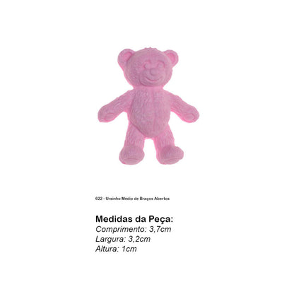 Molde de  Silicone 622 - Ursinho Médio de Braços Abertos