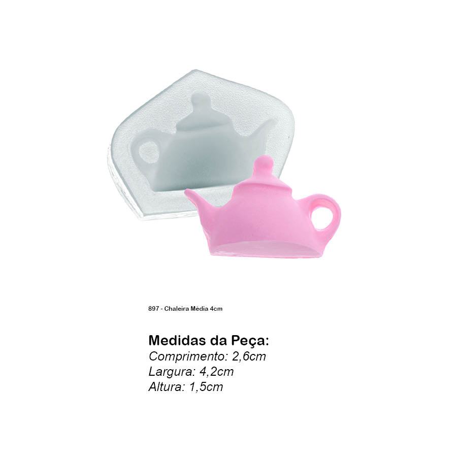 Molde de  Silicone 897 - Chaleira Média 4cm
