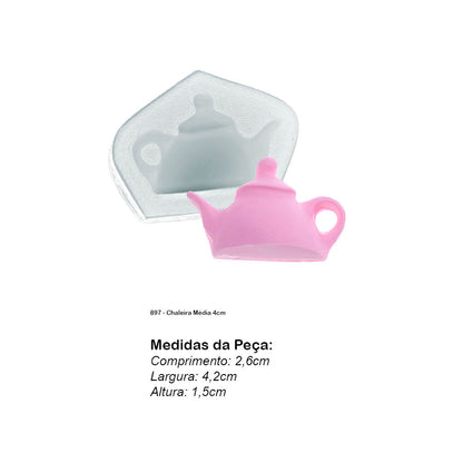 Molde de  Silicone 897 - Chaleira Média 4cm