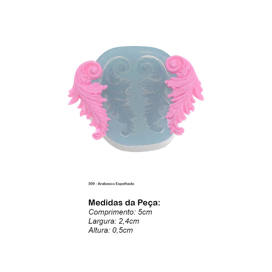 Molde de  Silicone 309 - Arabesco Espelhado
