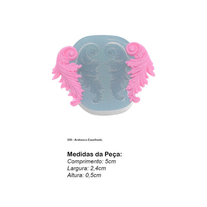 Molde de  Silicone 309 - Arabesco Espelhado