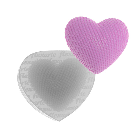 Molde de  Silicone 859 - Coração Merliah Texturizado