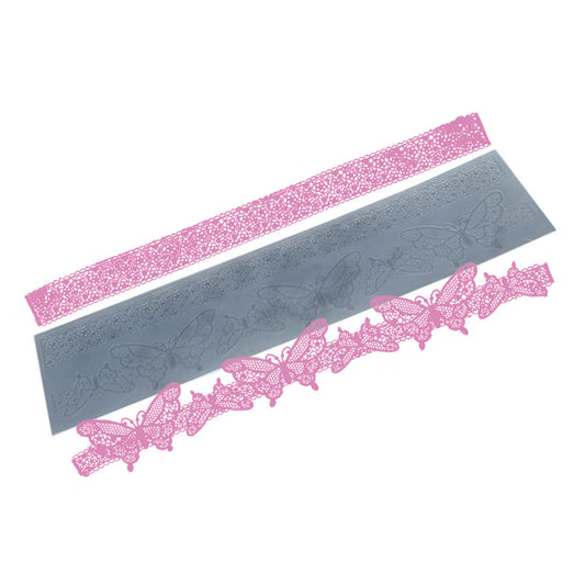 Molde de  Silicone 682 - Renda Queen Butterfly