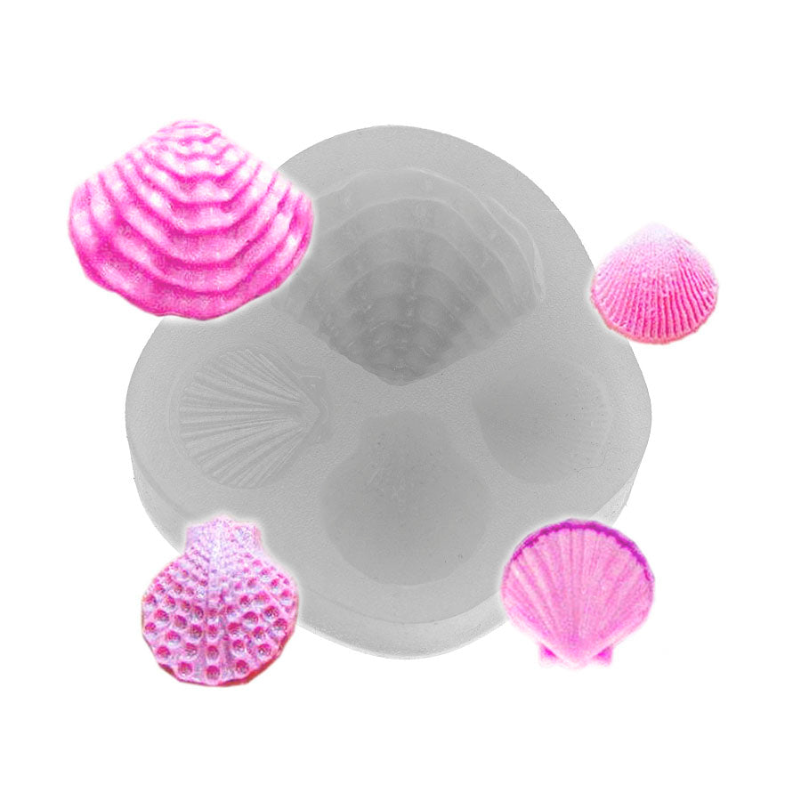 Molde de  Silicone 145 - Quarteto de Conchas - BLACK FRIDAY