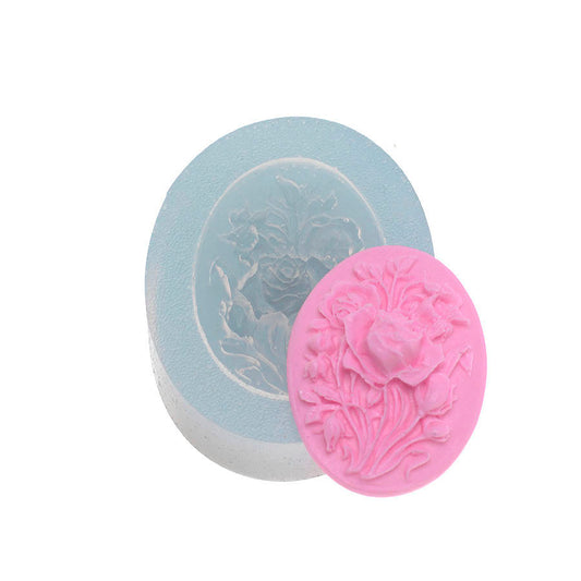Molde de  Silicone 298 - Camafeu de Rosas