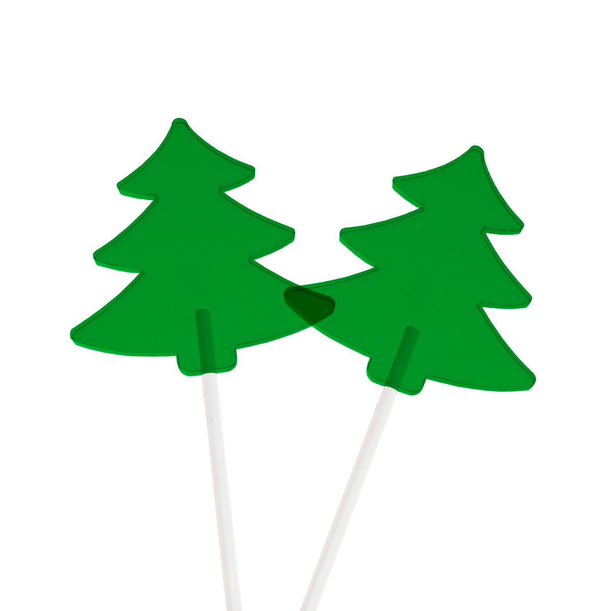 Molde de  Silicone 906 - Dupla de Pirulito / Mexedor Árvore de Natal 4cm