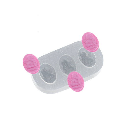 Molde de  Silicone 389 - Trio de Mini Anjos