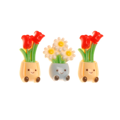 Molde de Silicone 1025 - Flor Tulipas + Margarida - 3,3cm