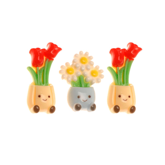 Molde de Silicone 1025 - Flor Tulipas + Margarida - 3,3cm
