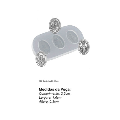 Molde de  Silicone 436 - Santinhos St - Clara