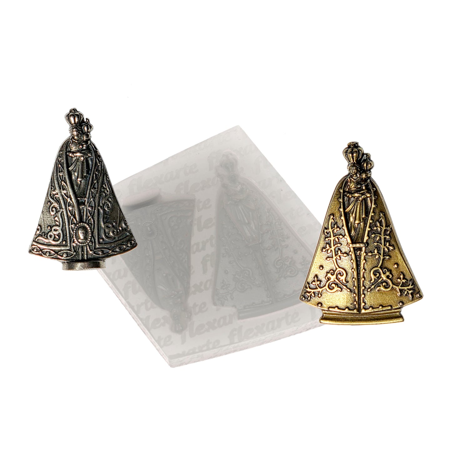 Molde de Silicone 1015 - N.S. Círio de Nazaré 4cm - Flexarte