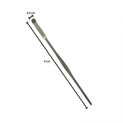 Espátula /colher metal para tinta (9x0,5cm - 1 unid)