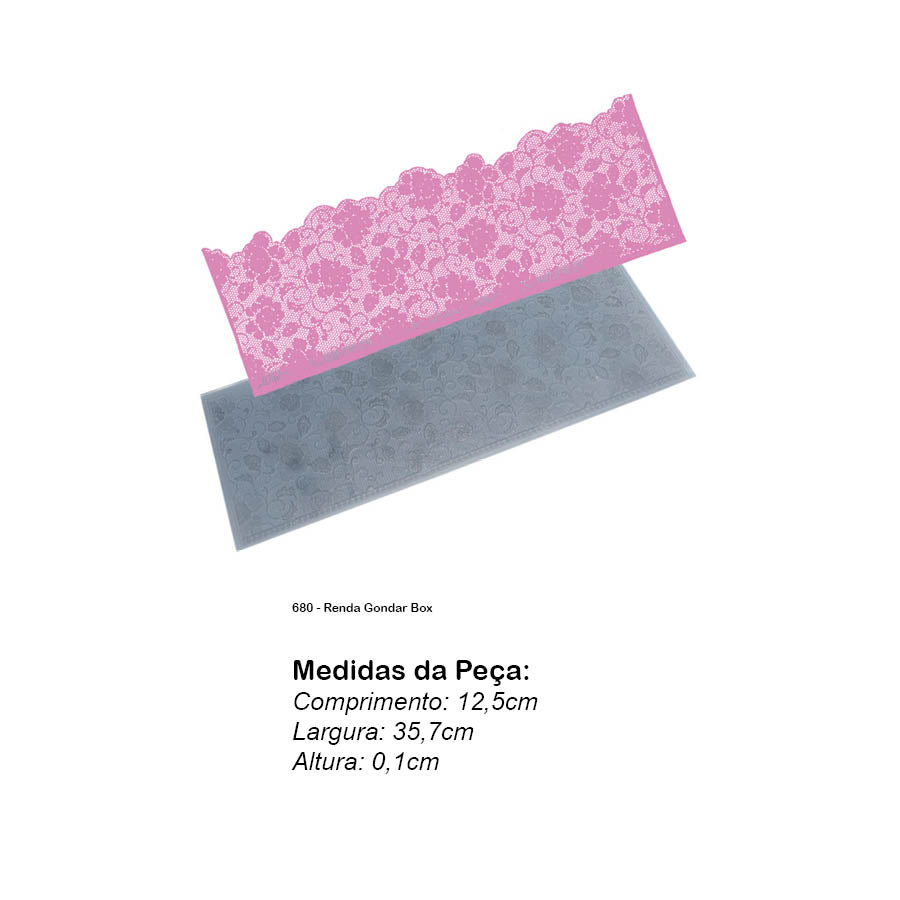 Molde de  Silicone 680 - Renda Gondar Box