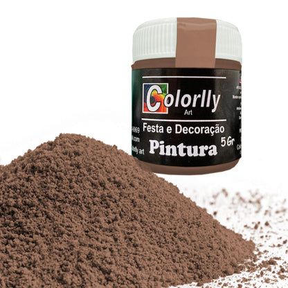 Pó para decoração - Pintura Marrom 5g - Colorlly