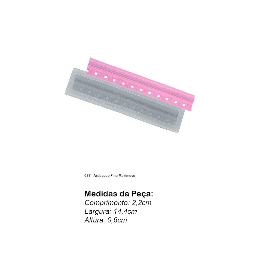 Molde de  Silicone 677 - Arabesco Fino Maximova