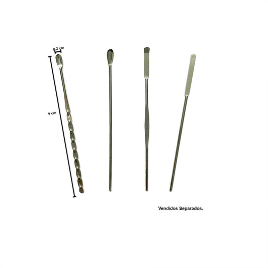 Espátula /colher metal para tinta (9x0,5cm - 1 unid)