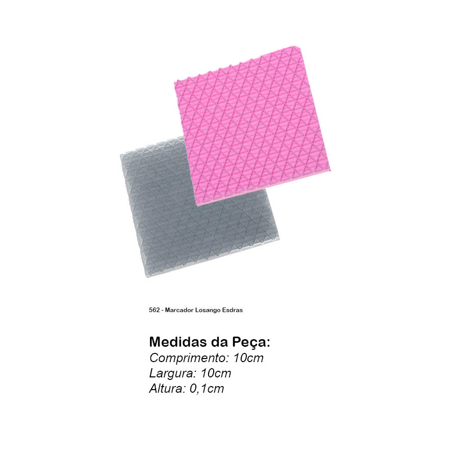 Molde de  Silicone 562 - Marcador Losango Esdras