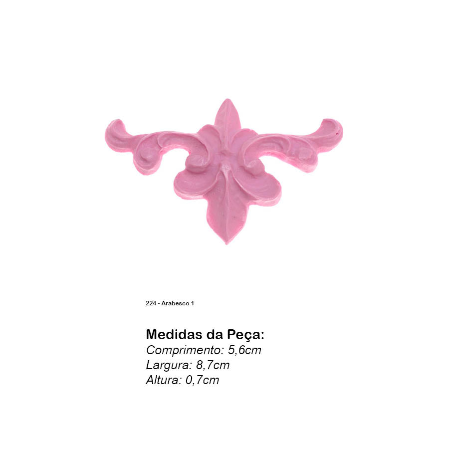 Molde de  Silicone 224 - Arabesco 1
