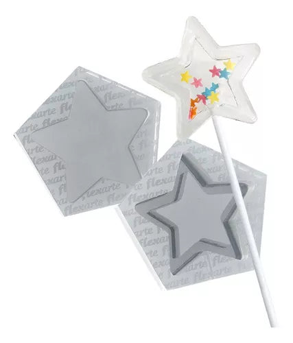 Kit  Sweet Buque - 2 Conjuntos Pirulito Estrela Chocalho
