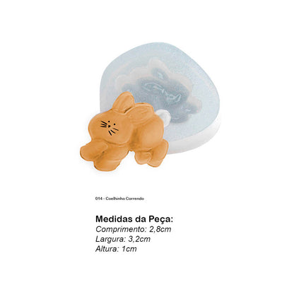 Molde de  Silicone 014 - Coelhinho Correndo