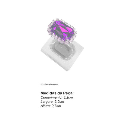 Molde de  Silicone 172 - Pedra Quadrada