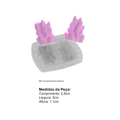 Molde de  Silicone 848 - Suculenta Talassa Vertical