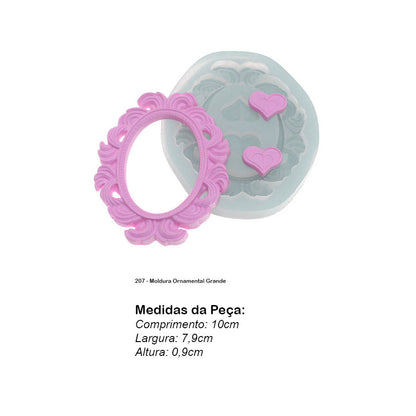 Molde de  Silicone 207 - Moldura Ornamental Grande