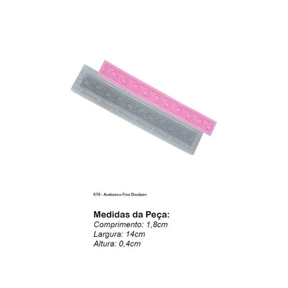 Molde de  Silicone 678 - Arabesco Fino Doutzen