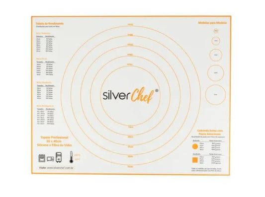Tapete De Fibra De Vidro E Silicone 50x40cm Silverchef Ft420