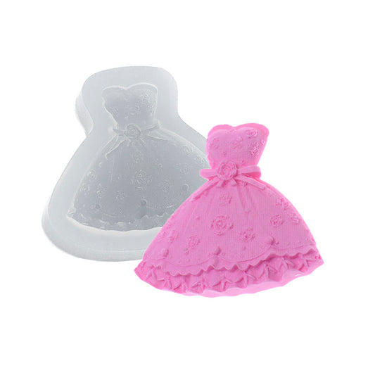 Molde de  Silicone 413 - Vestido de Casamento Grande