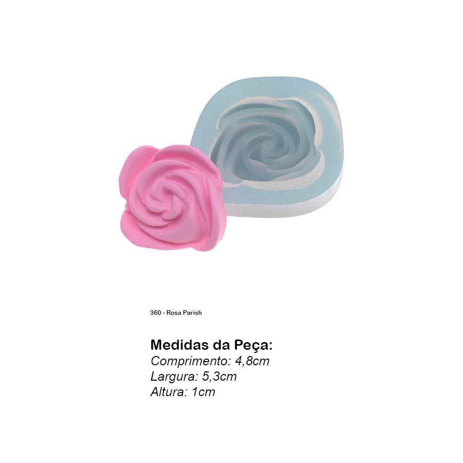 Molde de  Silicone 360 - Rosa Parish