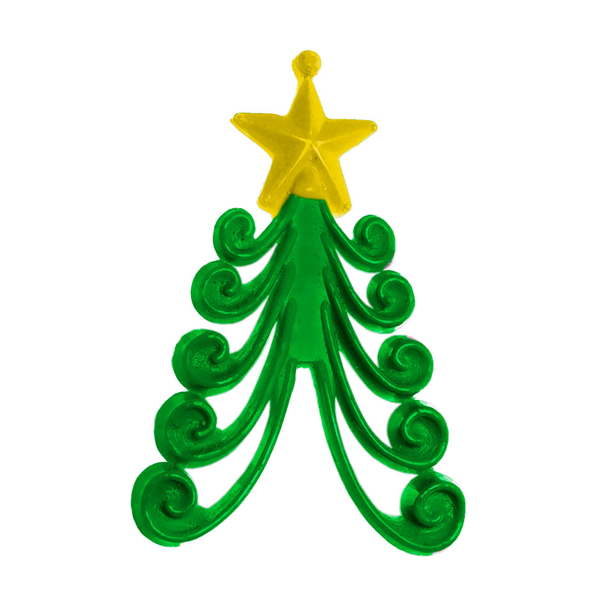 Molde de  Silicone 637 - Árvore de Natal Média Estilizada