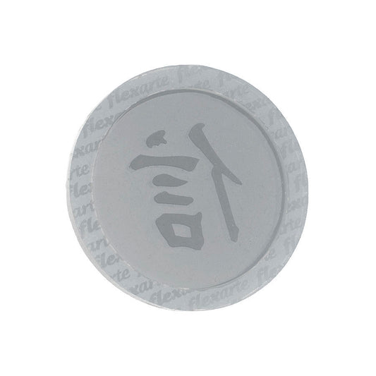 Molde de  Silicone 599 - Tampa de P -  Chocalho Redondo - Simb -  Japonês FÉ 6 Cm