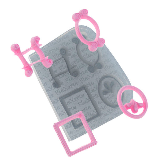 Molde de  Silicone 079 - Quarteto de Molduras Portia