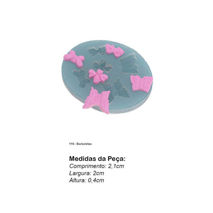 Molde de  Silicone 116 - Borboletas