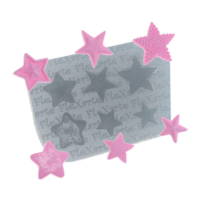 Molde de  Silicone 720 - Sexteto de Estrelas Pequenas