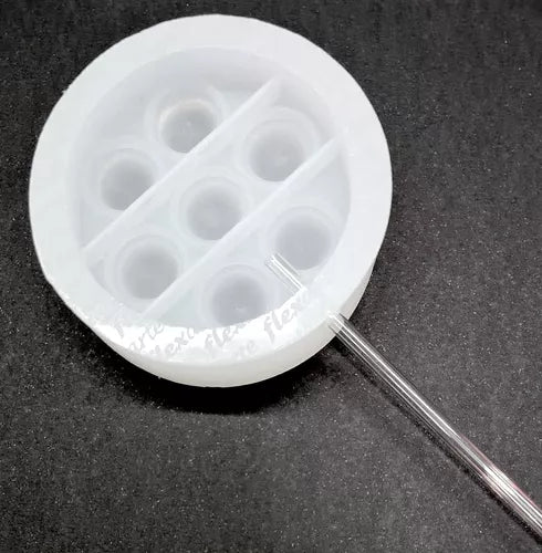 Kit Com Molde De Pirulito Fidget 6cm Redondo + Isomalt 150gr