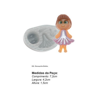 Molde de  Silicone 624 - Bonequinha Shelbia