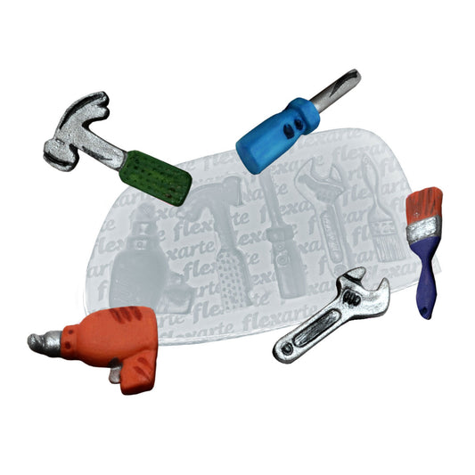 Molde de  Silicone 168 - Ferramentas 3cm Nova - Furadeira + Martelo etc -  -  -
