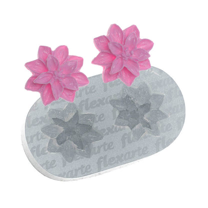 Molde de  Silicone 697 - Par de Flor Revna