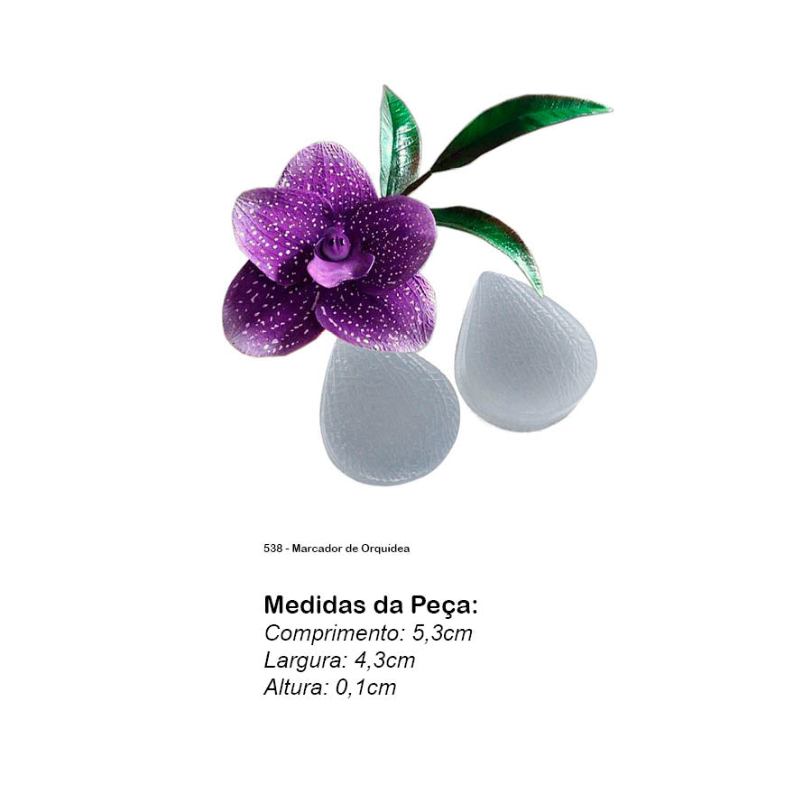 Molde de  Silicone 538 - Marcador de Orquídea