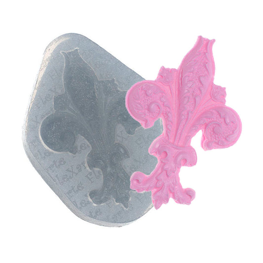 Molde de  Silicone 090 - Flor de Lis Ornamental Média