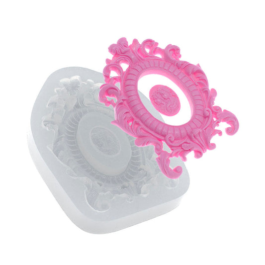 Molde de  Silicone 304 - Moldura Oval Colonial