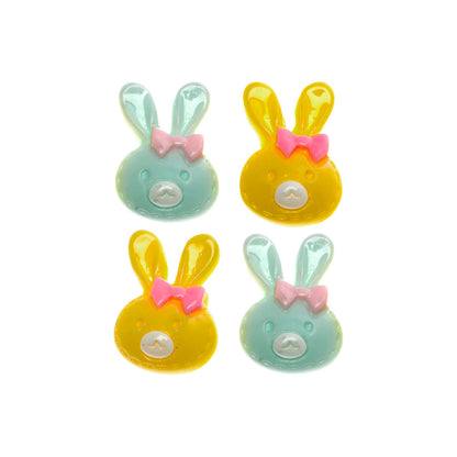 Molde de  Silicone 930 - Quarteto de Coelhos de Páscoa c/ Laço