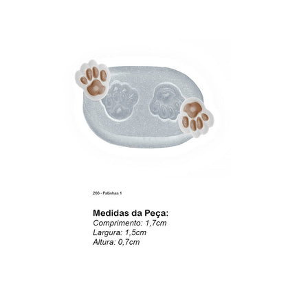 Molde de  Silicone 266 - Patinhas 1