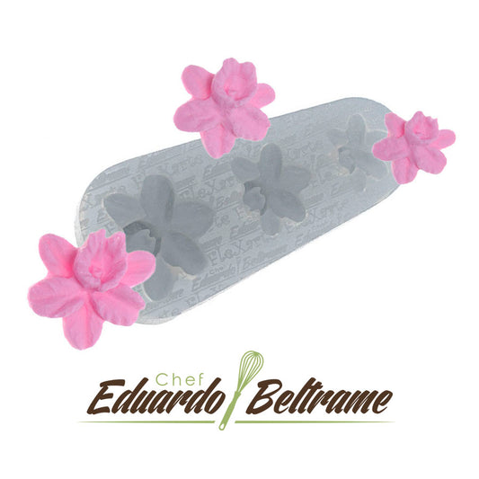 Molde de  Silicone 093 - Trio de Mini Orquídeas - EB