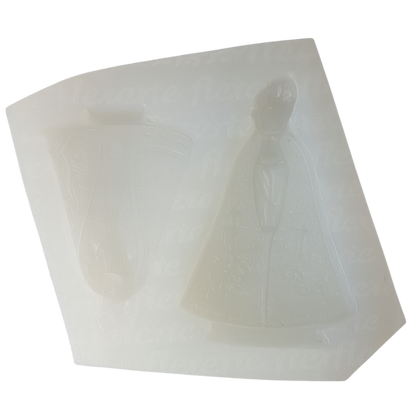 Molde de Silicone 1015 - N.S. Círio de Nazaré 4cm - Flexarte